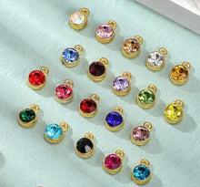 Load image into Gallery viewer, Gold Rhinestone Charms