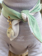 Load image into Gallery viewer, Nodo Neckerchief in Celadon Green/Lavendar Stripe