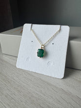 Load image into Gallery viewer, Emerald Cushion Necklace