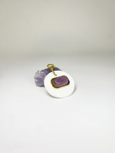 Load image into Gallery viewer, Amethyst Leather Tag