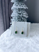 Load image into Gallery viewer, Emerald Cushion Earrings