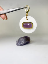 Load image into Gallery viewer, Amethyst Leather Tag
