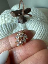 Load image into Gallery viewer, CZ Thick Leaf Charm