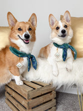 Load image into Gallery viewer, Nodo Neckerchief in Velvet Pine/Navy Tartan