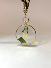 Load image into Gallery viewer, Green Faceted Teardrop Charm