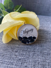 Load image into Gallery viewer, Hemline-Black Tourmaline Crystal & Cubic Zirconia