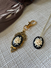 Load image into Gallery viewer, Midnight Rose Cameo ID Tag
