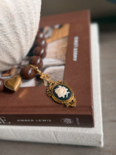 Load image into Gallery viewer, Midnight Rose Cameo ID Tag
