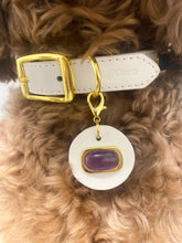 Load image into Gallery viewer, Amethyst Leather Tag
