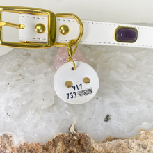 Load image into Gallery viewer, Amethyst Leather Tag
