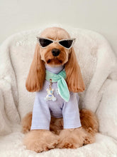 Load image into Gallery viewer, Nodo Neckerchief in Celadon Green/Lavendar Stripe
