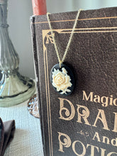 Load image into Gallery viewer, Midnight Rose Cameo Necklace
