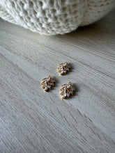 Load image into Gallery viewer, CZ Thick Leaf Charm
