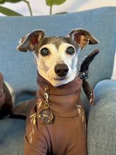 Load image into Gallery viewer, Velvet Sable &amp; Brocade Print Nodo Pet Neckerchief
