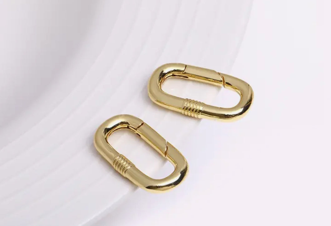 18K Plated Push Gate Clasp