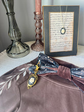 Load image into Gallery viewer, Midnight Rose Cameo ID Tag
