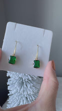 Load and play video in Gallery viewer, Emerald Cushion Earrings
