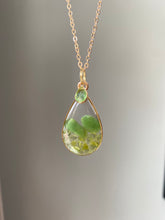 Load image into Gallery viewer, Green Faceted Teardrop Charm
