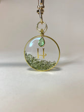 Load image into Gallery viewer, Green Faceted Teardrop Charm
