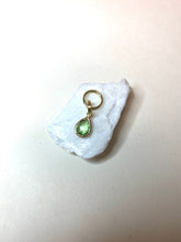 Load image into Gallery viewer, Green Faceted Teardrop Charm
